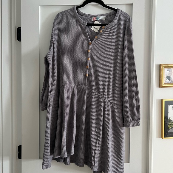 blossom button up t shirt dress Blossom bUtton Up tshirt dress